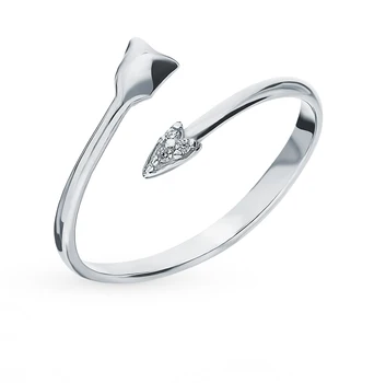 

Silver ring with cubic zirconia sunlight sample 925