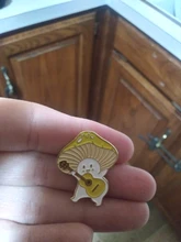 Bag Accordion Jewelry Brooches Guitar Badge-Plant Lapel-Pin Gift Cute Mushroom Custom