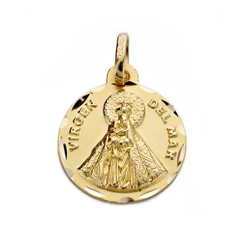 

Medal 18k gold Virgin Sea 16mm. [AA0612]