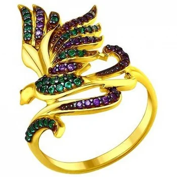 

Sokolov ring with 57 cubic zirconia silver plated