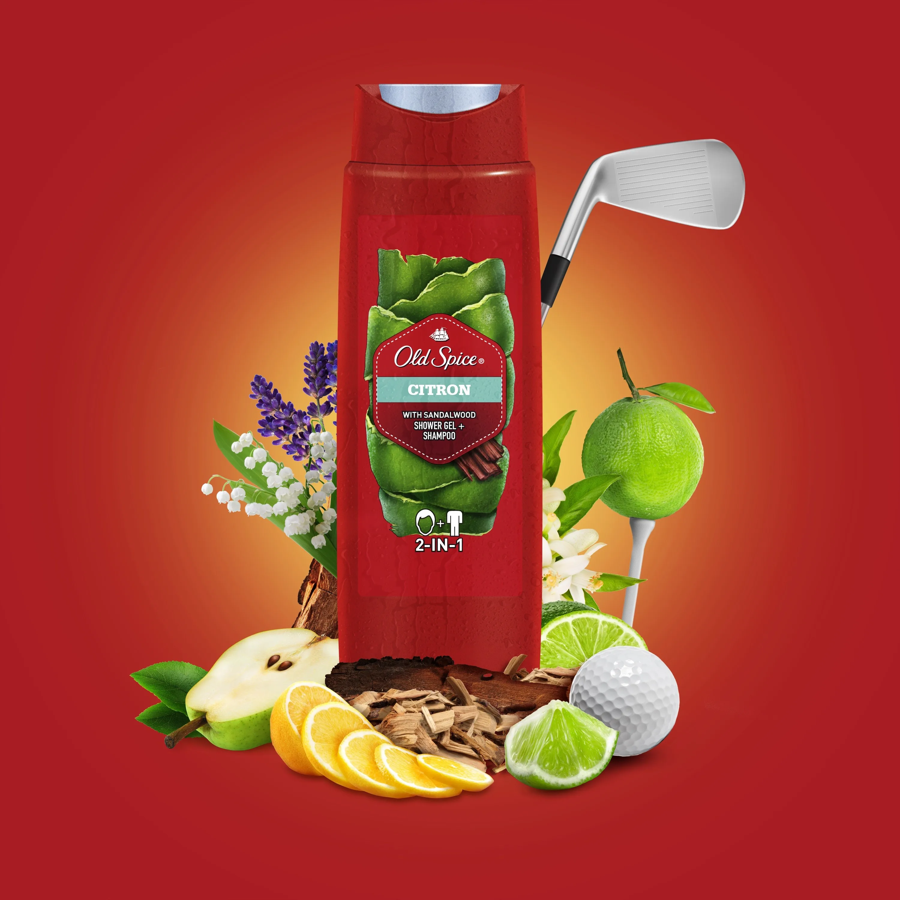 Гель для душа и шампунь 2в1 Old Spice Природный аромат Citron 250 мл
