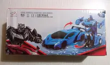 Robot de transformación en coche de radiocontrol para niños, Juguete de robot transformable en vehículo de control remoto, regalo para niños