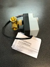 AC220V válvula de bola motorizada eléctrica de 3 vías tres cables dos controles para aire acondicionado