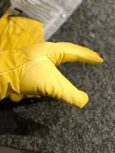 QIANGLEAF-guantes de protección para hombre, de cuero de vaca, amarillo, ultrafinos, de seguridad, para el trabajo, venta al por mayor, 527NP, Envío Gratis