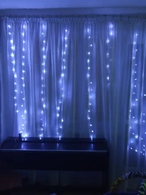 Christmas-Decorations Light Ornament Garland Curtain-String Flash-Fairy Happy Home-Room