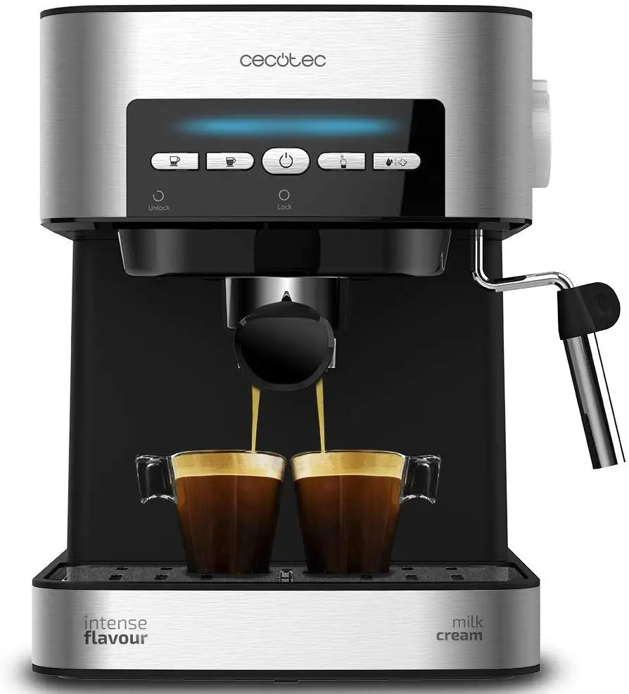  Cecotec Espresso Coffee Machine Pressure 20 Bars Coffee with Double Exit Adjustable Vaporizer for F
