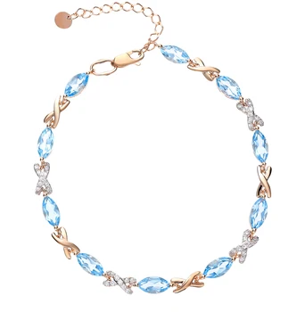 

Gold bracelet with Topaz and cubic zirconia sunlight sample 585