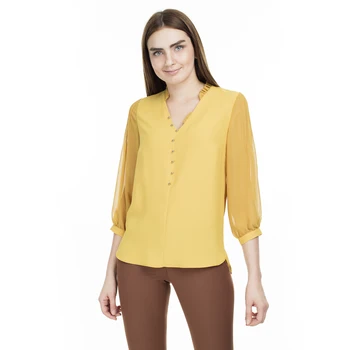 

Via Dante V Collar Blouse WOMEN BLOUSE 04681278VD