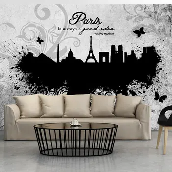 

Wall mural-Paris is always a good idea - black and white - 300x210 cm