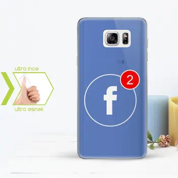 

Personalized Custom Samsung Galaxy Note 5 Slim Clear Silicone Phone Cover (Facebook-1)