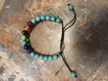 7 Chakra de roca de Lava pulsera de 8mm de doble capa fila ajustable Unisex piedra de Yoga sanación energética pulseras de piedra regalo de Navidad