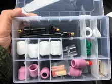 Lente de Gas Stubby soplete de soldadura TIG, 31 Uds., n. ° 12, Kit de vaso de vidrio Pyrex para WP-17/18/26, accesorios de soldadura