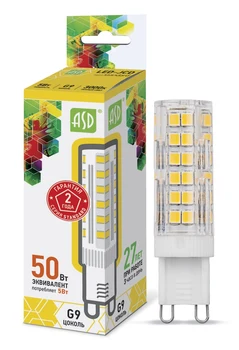 

LED lamp LED JCD-standard 5 W V G9 3000 K 450lm ASD