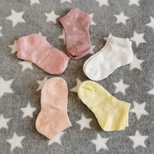 5 par/set aliento de bebé de algodón Niño de cristal de seda niños verano Calcetines de bebé delgada calcetines para niñas NIÑOS Calcetines Miaoyoutong
