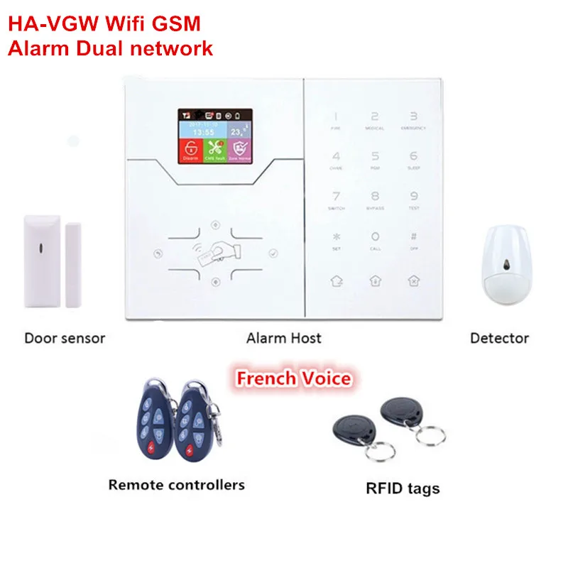 32 Wireless Zone English French Menu HA-VGW Wifi Alarm GSM Alarm System Smart Security Home Burglar Alarm Automation Anti Thief 32 Wireless Zone English French Menu HA-VGW Wifi Alarm GSM Alarm System Smart Security Home Burglar Alarm Automation Anti Thief