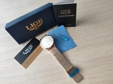 LIGE-Reloj de pulsera de acero inoxidable para Mujer, accesorio de lujo, resistente al agua, informal, de cuarzo