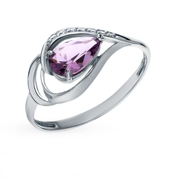 

Silver ring with crystals and cubic zirconia sunlight sample 925