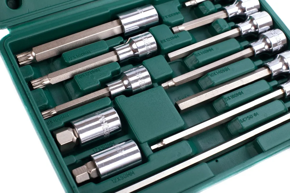 Набор торцевых головок Sata 1/2" 12 предметов, S09055