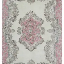 Уникальный дизайн анатольский коврик ручной работы, Турецкая мебель для дома Розовый и бежевый коврик ковер 1101