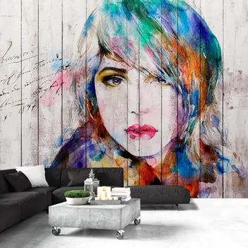 

Wall mural-portrait on wood-150x105 cm