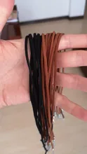 Collar de cuerda de cuero de ante negro y marrón, joyería de cordón de 50cm, fabricación de abalorios trenzados, pulsera de cadena hecha a mano, DIY, F3Q9, 10 Uds.