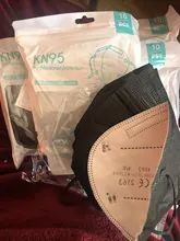 Mascarillas negras ffp295 para adultos, 5 capas, fpp2, certificado CE, ffp2reutilizable, ffp3, 5-100 Uds.