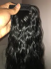 Vigorous-extensiones de cabello sintético con pinza, cabello sintético con cola de caballo ondulada, color marrón degradado