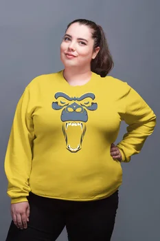 

Angemiel Wear Offensive Gorilla Yellow Women Sweatshirts