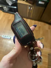 3 botones de cuero coche-estilo de cubierta para Starline B9 B6 A91 A61 Twage dos forma de sistema de alarma para coche llavero