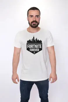

Angemiel Wear Fortnite Is Forever Cotton White Men 'S T-Shirt