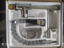 Kitchen Faucet Deck-Mounted Pull-Down Double-Watering Hot-And-Cold-Water LED Spring Led-Light