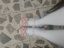 Las niñas dulce Lolita volantes encaje zapatos de boda de novia del alto Talón de las mujeres limita vestido de princesa hombres rosa de talla grande 34-48
