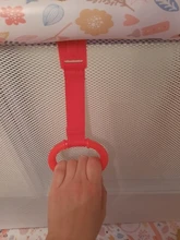 Anillo de gancho multicolor portátil para cama de bebé, accesorio de viaje no tóxico para cuna, Wake Up, colgante plegable para el hogar, juguete, 4 Uds.