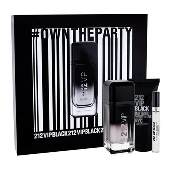 

CAROLINA HERRERA 212 VIP BLACK EAU OOF TOILETTE 100ML VAPORIZER + BATH GEL 100ML + MINIATURE 10ML