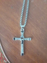 Zkceenier-collar con colgante de Cruz para Fast and The Furious, collar con colgante de cruz de Jesús, de cristal, Vin Diesel, regalo de joyería, 2019