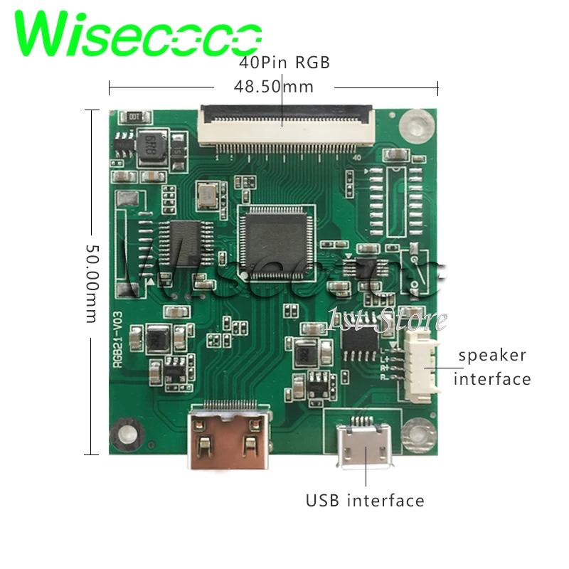 Wisecoco-round Circle Ips Lcd Painel de Toque Capacitivo Display Circular Robô Doméstico Inteligente Rgb 40pin St7701s 480x480 - Imagem 5