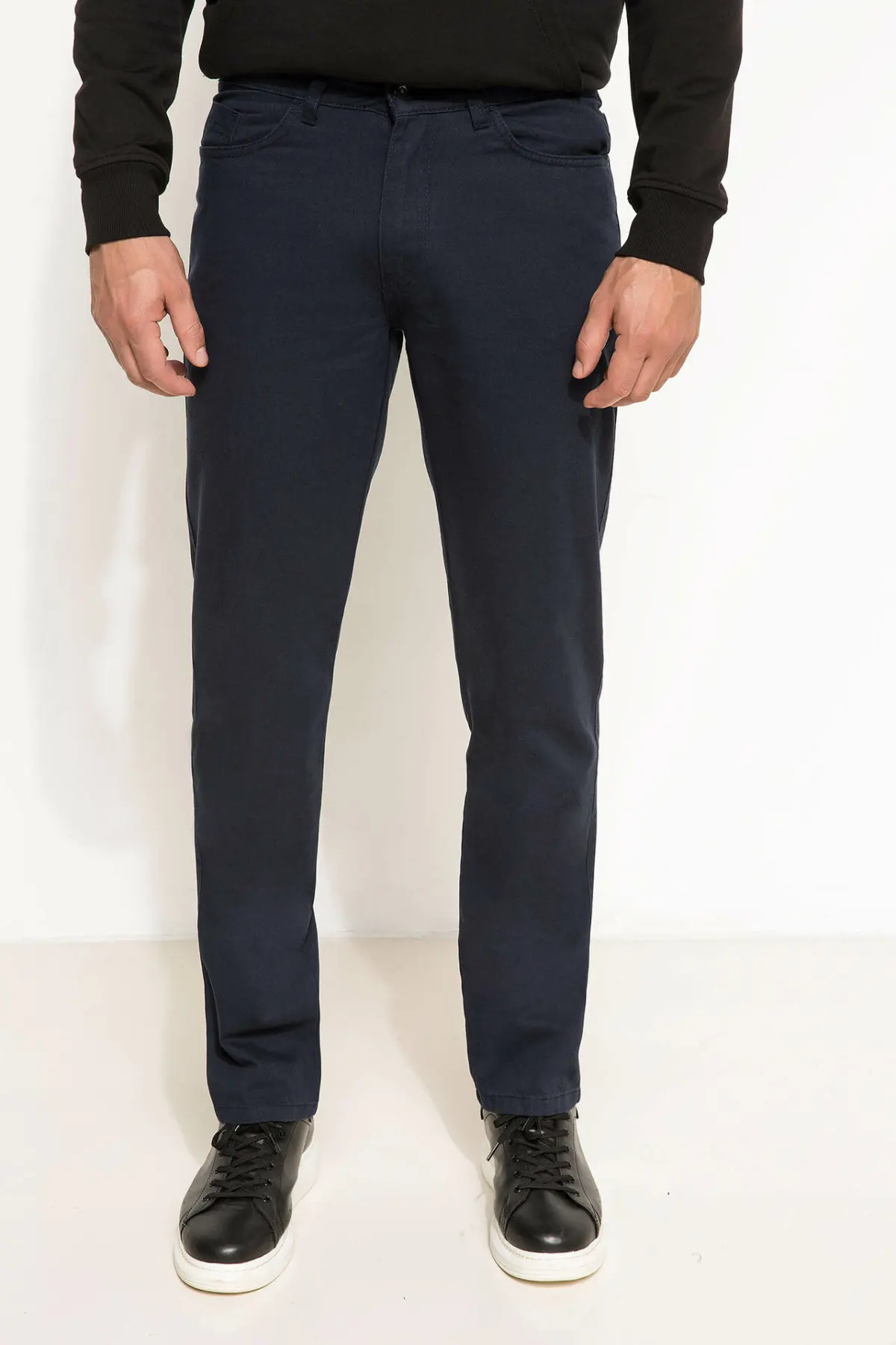 DeFacto человек Trousers-I3744AZ17WN - Цвет: Navy