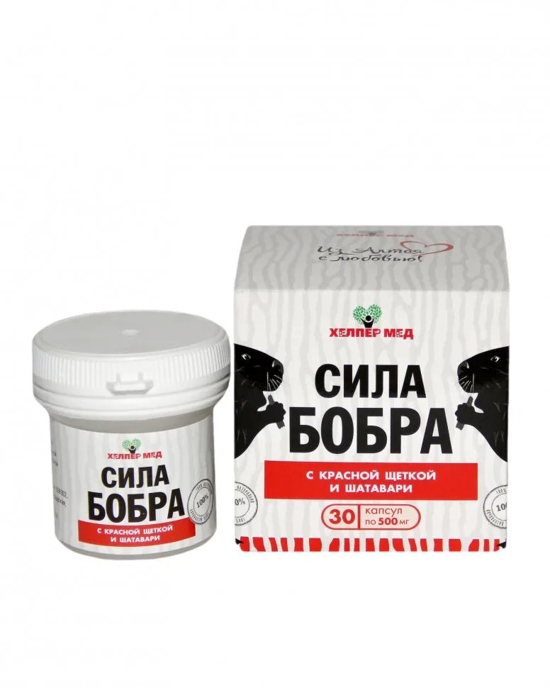 СИЛА БОБРА с красной щеткой и шатав