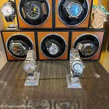 Fuente de alimentación USB, caja de bobinado de reloj mecánico negro, agitador de Motor, Mini soporte para bobinadora de reloj, mostrar el almacenamiento de joyas, Organizador