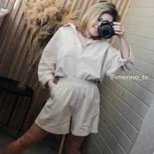 Msfancy-Conjunto de dos piezas de verano para Mujer, conjunto de pantalones cortos de 2021 algodón, camisa holgada Vintage Bohemia, pantalones cortos de cintura alta