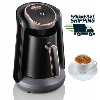 

OKKA Minio Turkish Coffee Makers Machine 4 Cup LED And Audio Warning System Anti Overflow Sensor Safety System Enjoy Your Coffee