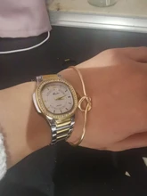 Geneva 2020-Reloj para mujer de lujo, cuarzo con diamantes, pulsera, dorado, cronógrafo femenino