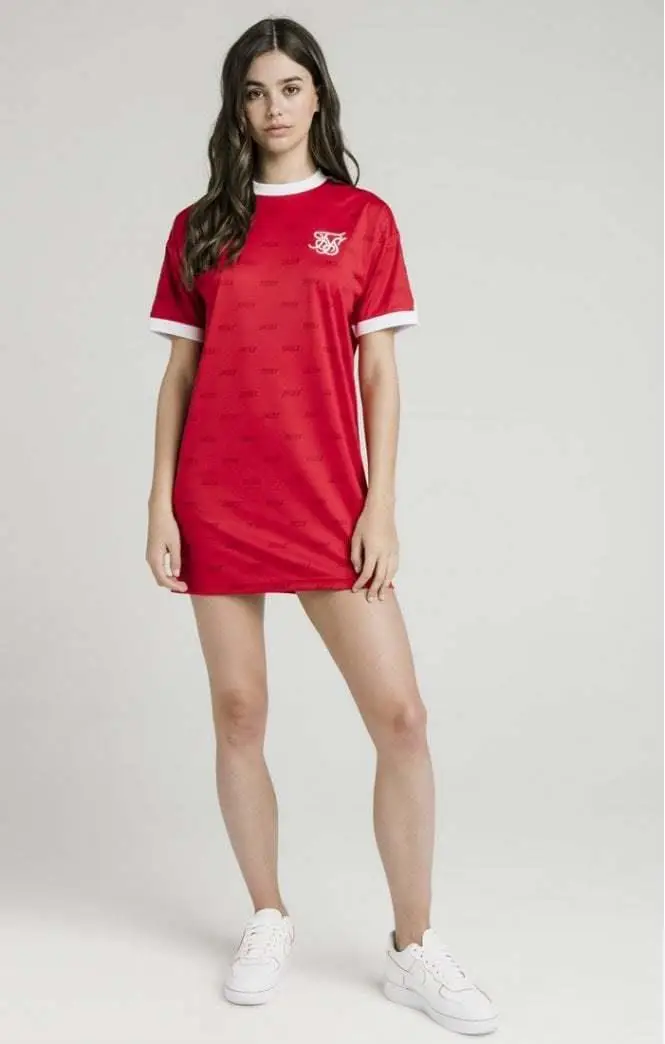 SikSilk Shadow шелковое платье-красная женская футболка