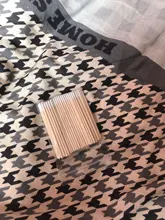 100pc de hisopo de algodón sin pelusa Micro cepillos madera bastoncillos de algodón muestras oído limpio palo pegamento para extensión de pestañas quitar herramienta