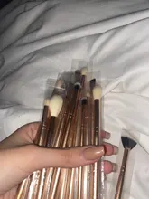 Jessup-Juego de brochas de maquillaje, 6 uds.-30 Uds., polvo dorado/rosa, sombra de ojos, cepillo de base