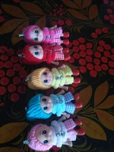 Mini muñecas interactivas de juguete para niños y niñas, muñeco Reborn de juguete, colgante pequeño con llave, 5 uds.