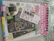 Cuaderno de grafiti de bobina Kawaii, libreta para pintar con página negra, libro mágico de dibujo para niños, Bloc de notas, regalo de papelería