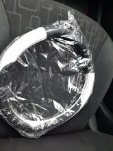 Cubiertas de volante de coche, accesorio Universal de cuero PU, antideslizante, para las cuatro estaciones, 37-38cm