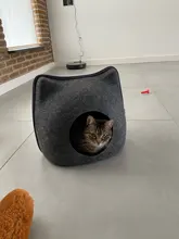 Cat-Bed Cushion Cats-Basket-Bags Nest Pet-Supplies Cave-Sleeping-Bag Zipper for Felt-Cloth