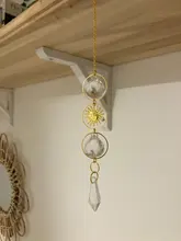 Atrapasueños solar geométrico, chapado en oro